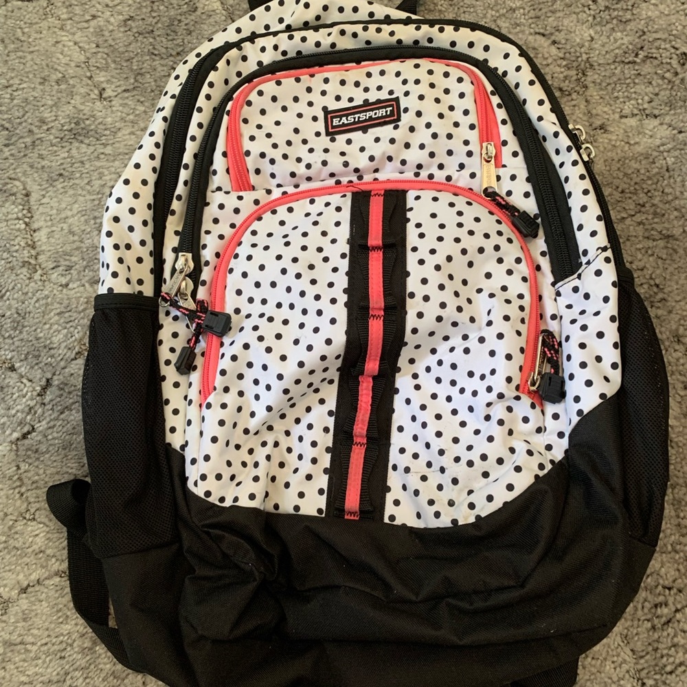 School backpack 4 pockets two cup holder pockets on the side